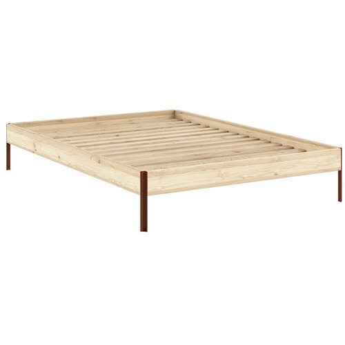 Karup Design Bračni krevet od masivnog bora bez uzglavlja s podnicom 160x200 cm u prirodnoj boji Core – Cene