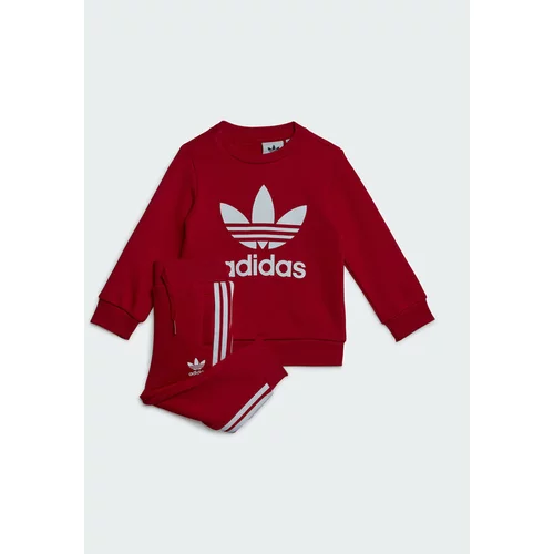 Adidas Trenirka Crew Sweatshirt Set IB8665 Rdeča Regular Fit