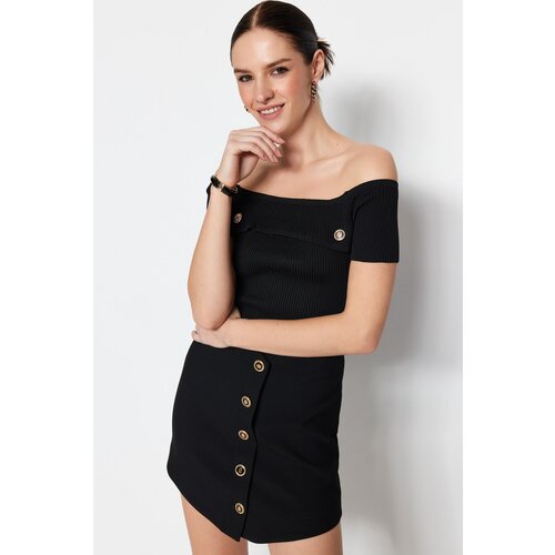 Trendyol Sweater - Black - Slim fit Slike