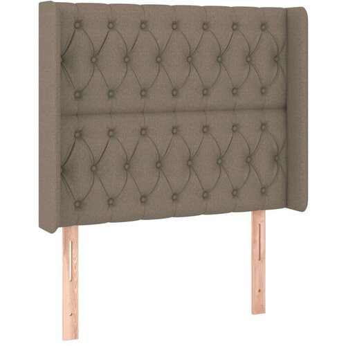  Krevet box spring s madracem LED smeđesivi 90x190 cm tkanina Slike