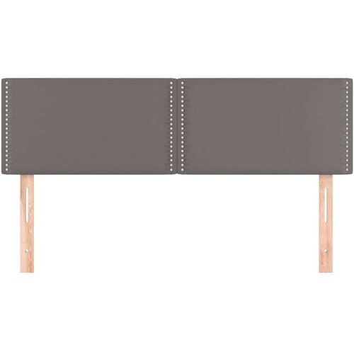  Uzglavlja 2 kom siva 72 x 5 x 78/88 cm od umjetne kože Slike