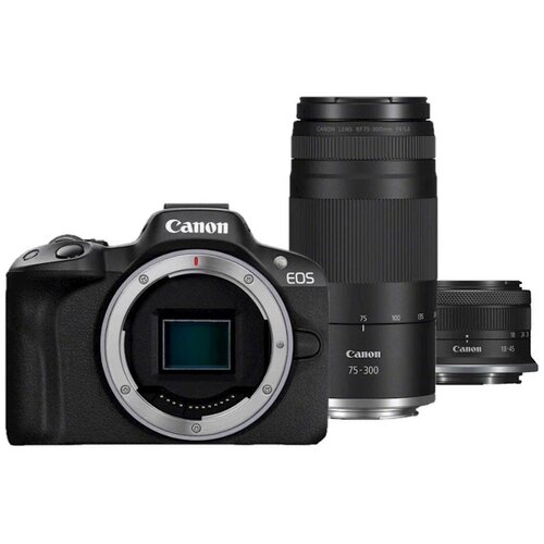 Canon Fotoaparat R50 BK+RF-S18-45+RF75-300 Cene