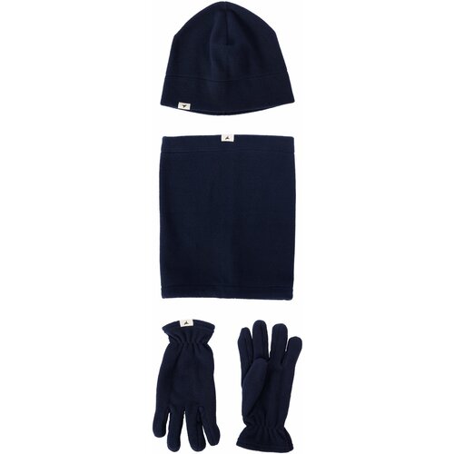 ALTINYILDIZ CLASSICS Men's Navy Blue Anti-pilling Warm Water Repellent Fleece Beanie Neck Collar Gloves Set Slike