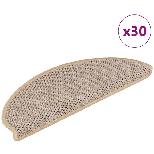  Samoljepljivi otirači za stepenice 30 kom 65x21x4 cm svjetlobež Cene
