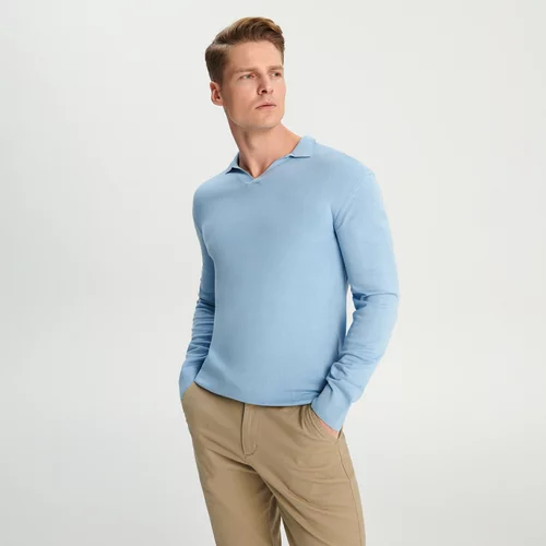 Sinsay pulover z v-izrezom - modra