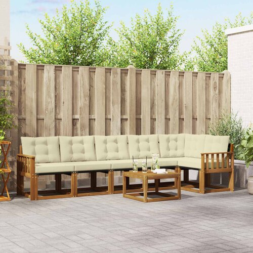  Set vanjskih sofa 7 kom. Prirodna i krem Cene