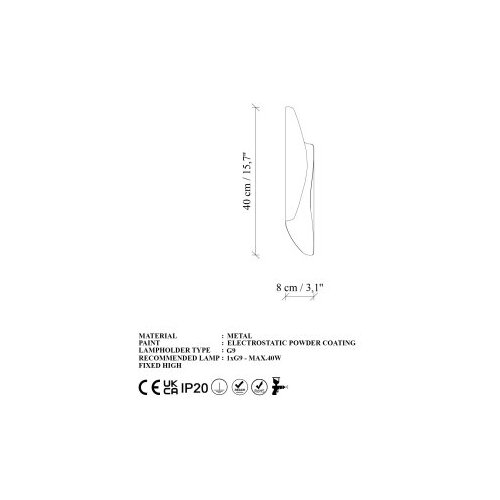 Opviq vall lamp zidna crna lampa flare 15356 Slike