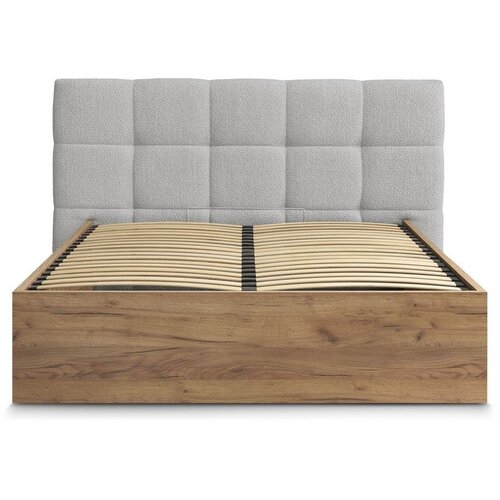 Bobochic Paris Sivi podstavljeni tapecirani/od iverice bračni krevet s prostorom za odlaganje s podnicom 180x200 cm Kumo &ndash; Cijene
