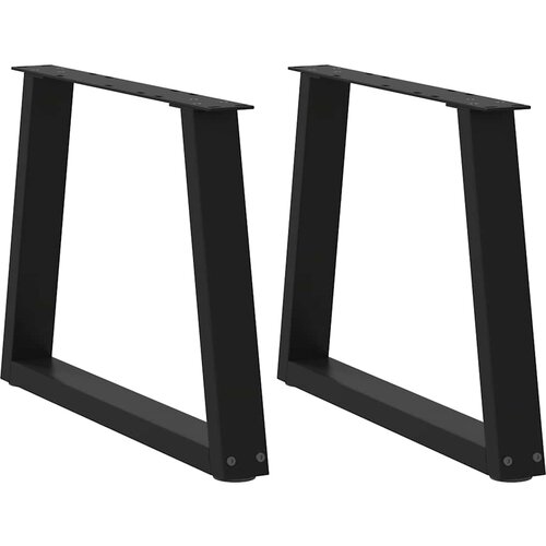 VidaXL noge jedilne mize v-oblika 2 kosa črna 60x(42-43,3) cm jeklo Slike
