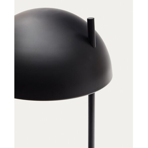 Kave Home Črna/v naravni barvi stoječa svetilka s kovinskim senčilom (vi&amp;scaron;ina 150 cm) Catlar &amp;ndash; Slike