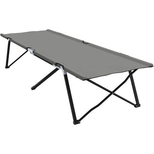  Sklopivi kamperski krevet 2 pcs Siva 206 x 76 x 74 cm Slike