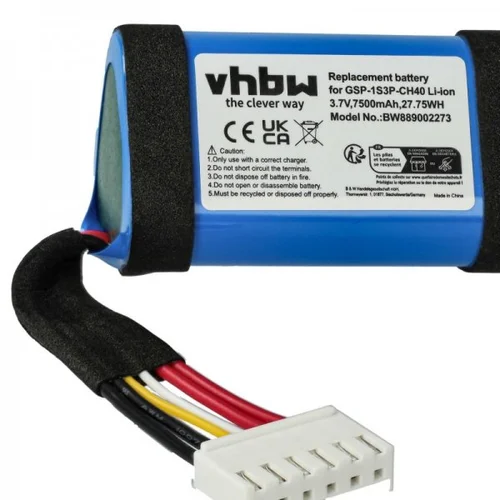 VHBW Baterija za JBL Charge 5, 7500 mAh VHBW Baterija za JBL Charge 5, 7500 mAh