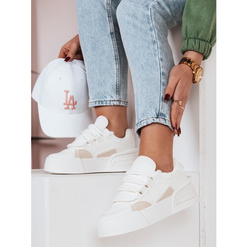 DStreet Sportowe sneakersy damskie KICKON białe Slike