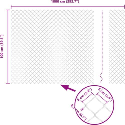  Ograda Siva 10 x 1 m Metal Slike