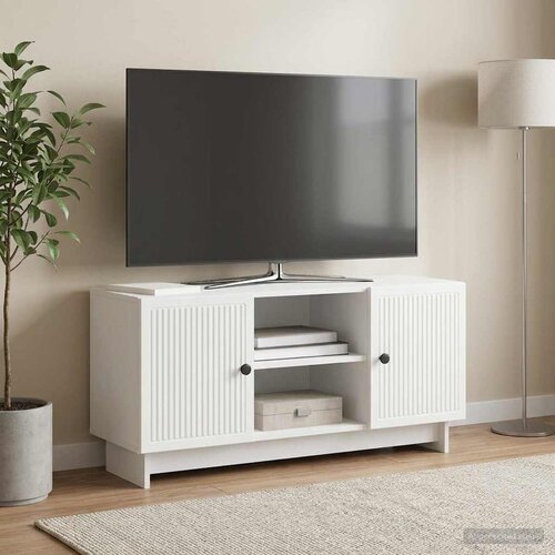 TV ormar 102 x 34,5 x 50 cm Bijela Konstruirano drvo Cene
