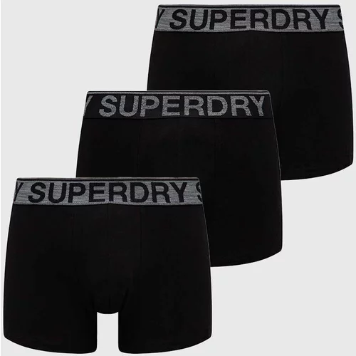 Superdry Bokserice 3-pack za muškarce, boja: crna