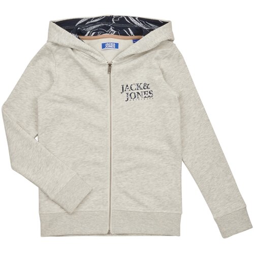 Jack &amp;amp; Jones Puloverji JORCRAYON SWEAT ZIP HOOD Bež Slike