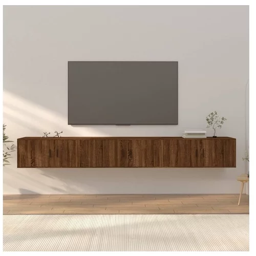  Stenska TV omarica 3 kosi rjavi hrast 100x34,5x40 cm