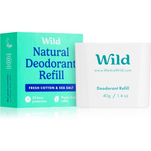 WILD Fresh Cotton &amp;amp; Sea Salt čvrsti dezodorans zamjensko punjenje 40 g Slike