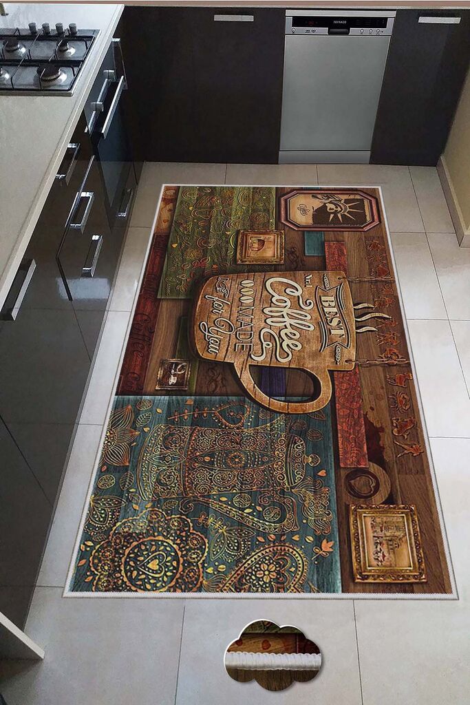 Conceptum Hypnose Tepih Hmnt573, Pravougaoni, 80 x 200 cm, Šareni Cene