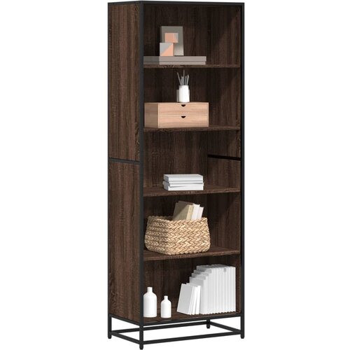 VidaXL Polica za knjige smeđi hrast 60x35x170,5 cm izrađeno drvo Slike