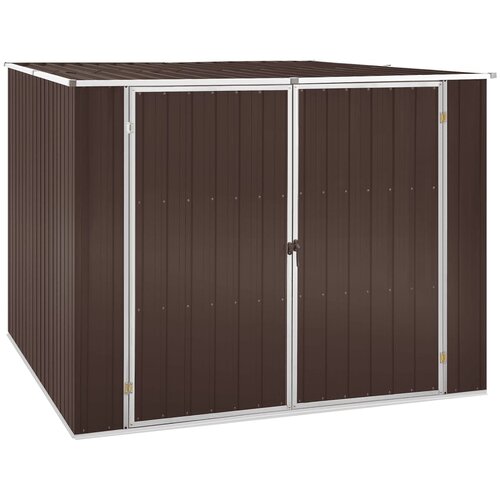 VidaXL Vrtna lopa rjava 195x198x159 cm pocinkano jeklo Slike