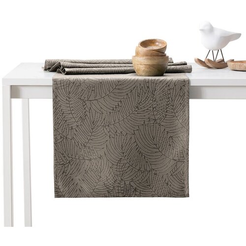 AmeliaHome Stolnjak i traka Gaia 115x300 cm, cappuccino Slike