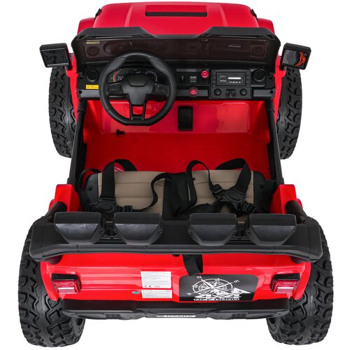  Auto na akumulator Extreme Sport 4x4 s podesivom dužinom vozila - dvosjed - crveni Slike