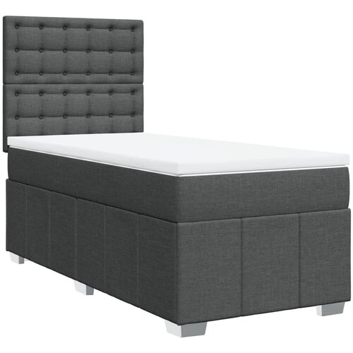 Maison Chic Box spring postelja - Vzmetna postelja z vzmetnico temno siva 90x200 cm blago SL4043, (21903113) Cene