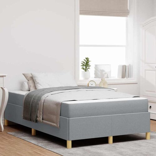 vidaXL Krevet s opruga kutije Svijetlosiva i Bijela 120 x 190 cm Cene
