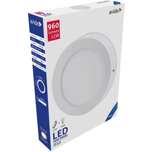 Avide 281901 Svetilka stropna LED 12W 6400K 960lm fi170mm, (21643775) Slike