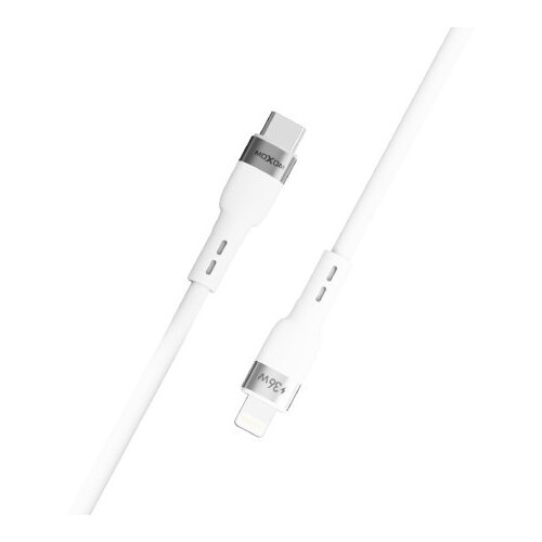Moxom mx-cb185 silicone type c na lightning 36w 1m beli USB data kabal ( u2163 ) Slike