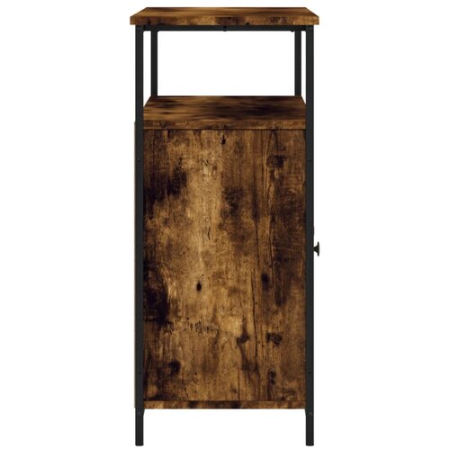  Komoda boja dimljenog hrasta 100x35x80 cm konstruirano drvo Slike