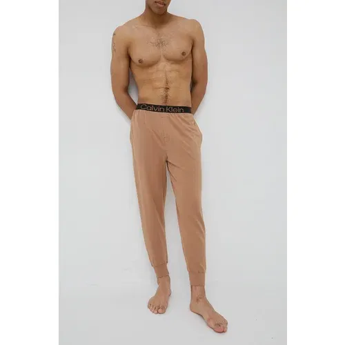 Calvin Klein Underwear Donji dio trenirke za muškarce, boja: smeđa, glatki materijal