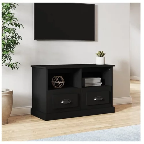  TV omarica črna 80x35x50 cm inženirski les