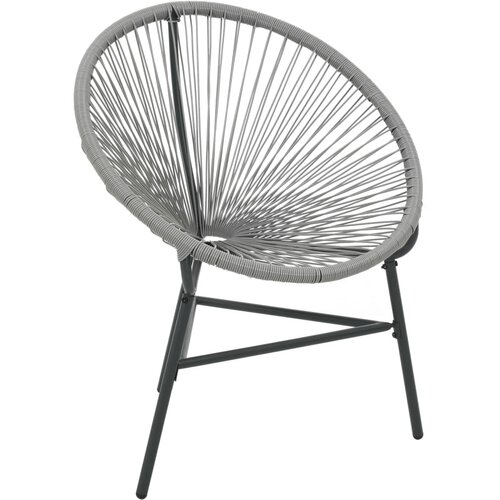 Maison Chic Vrtni lunast stol - Stol za vrt iz poli ratana sive barve JS458, (21878653) Slike