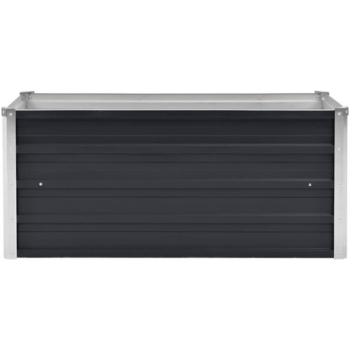  Povi&amp;scaron;ena vrtna gredica antracit 100x40x45 cm pocinčani čelik Slike