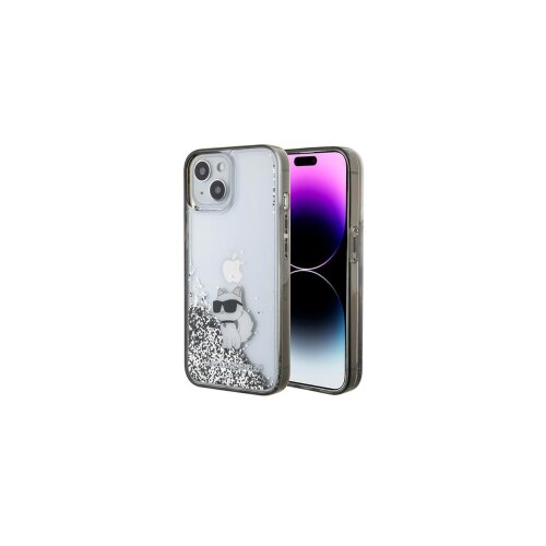 ORIGINAL KARL LAGERFELD CASE LIQUID GLITTER CHOUPETTE KLHCP15SLKCNSK ZA IPHONE 15 TRANSPARENT Cene