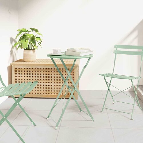 Bistro Stol Svijetla mint boja &Oslash; 50 x 71 cm Čelik s prahom Cijene