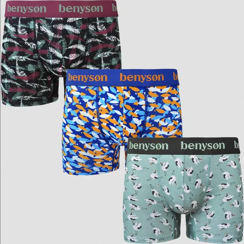 Benysøn 3PACK Men's Boxers bamboo multicolor