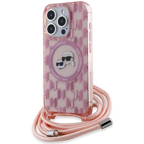 Karl Lagerfeld OVITEK CROSSBODY MONOGRAM ZA IPHONE 15 PRO MAX MAGSAFE ROZA, (21898640) Cene