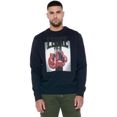 Leone 1947 Flis Man Crewneck Celebrated Črna Cene
