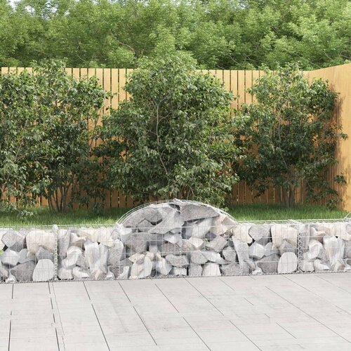  Obokane gabion košare 4 kosi 200x30x40/60 cm pocinkano železo, (20758427) Cene
