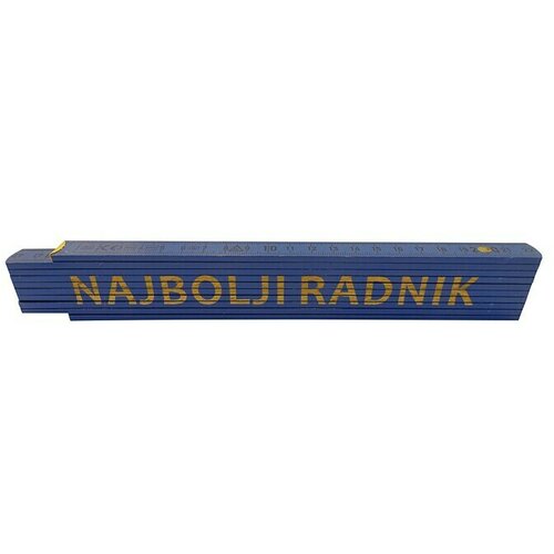  Zidarski metar (Duljina: 2 m, Natpis: Najbolji radnik, Boja: Plave boje) Slike