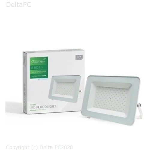  LED reflektor Green Tech 8500 lm, 100W, 6500K, IP65, bijeli