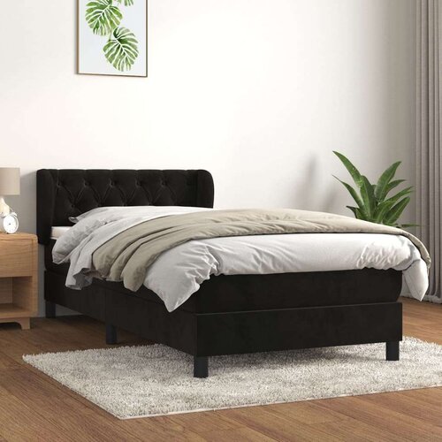 Box spring krevet s madracem crni 80 x 200 cm baršunasti Cijene