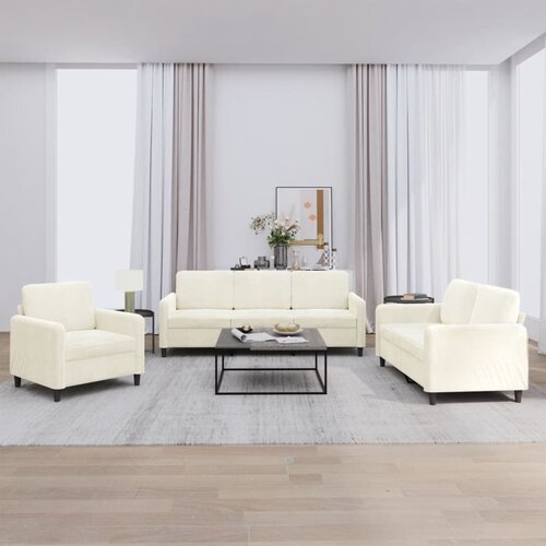  3-dijelni set sofa krem bar&scaron;unasti Krema Cene