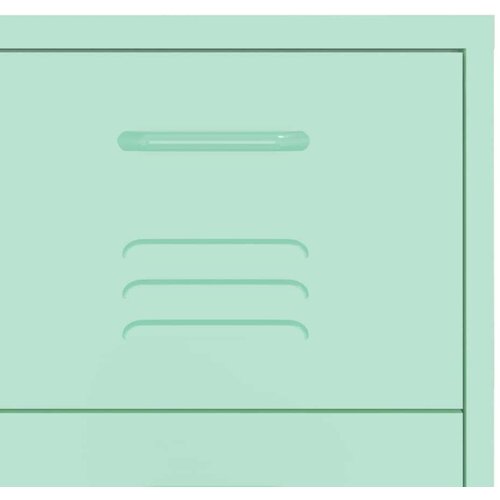 VidaXL Omarica s predali mint zelena 80x35x101,5 cm jeklo Slike