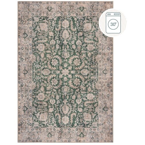 Flair Rugs Zelena pralna preproga 190x290 cm Beau Floral &ndash; Cene