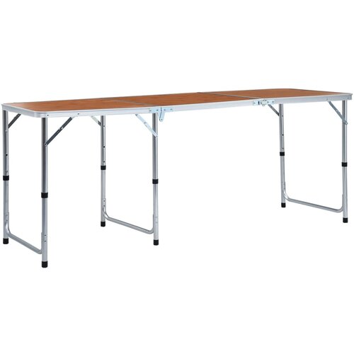 VidaXL Sklopivi stol za kampiranje aluminijski 180 x 60 cm Slike